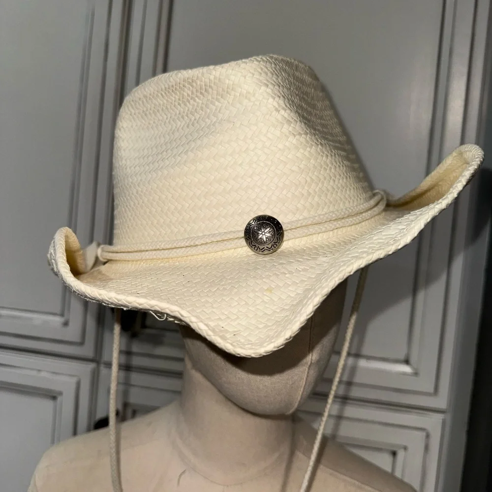 Toby Keith straw cowboy hat NWOT light color honky tonk - Picture 4 of 8